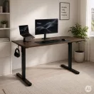 Számítógépasztal-váz, ModernHome JSD-F3-1, fekete, maximum 160 x 70 cm asztallaphoz, 72–120 cm elektromosan állítható magasság, teherbírás: 100 kg