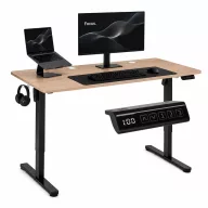   Számítógépasztal, ModernHome JSD-C5-1-15 , világos tölgy, 140 x 60 cm, 72–118 cm elektromosan állítható magasság, fa és fém anyagból, teherbírás: 70 kg