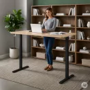 Számítógépasztal, ModernHome JSD-C5-1-15 , világos tölgy, 140 x 60 cm, 72–118 cm elektromosan állítható magasság, fa és fém anyagból, teherbírás: 70 kg