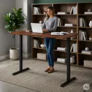 Számítógépasztal, ModernHome JSD-C5-1-16 , antik tölgy, 140 x 60 cm, 72–118 cm elektromosan állítható magasság, fa és fém anyagból, teherbírás: 70 kg