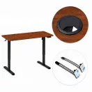 Számítógépasztal, ModernHome JSD-B5-1-16, antik tölgy, 120 x 60 cm, 72–118 cm elektromosan állítható magasság, fa és fém anyagból, teherbírás: 70 kg