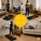 Futópad, MOVEPRO TH-WP200, 38,5 × 90 cm felület, 1-10 km/h, csendes, távirányítóval, 120 kg teherbírás
