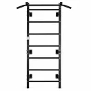 Bordásfal, MOVEPRO TH-GL228, fekete, 228 x 115 x 39 cm, húzódzkodó rúddal, szénacél váz, 250–300 kg teherbírás, falra szerelhető