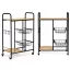 Konyhai tároló, ModernHome GIC-KO85-15, 86,5 x 56,5 x 30 cm, acél váz, MDF polclapok, gurulós, kihúzható kosarakkal, teherbírás: 15 kg