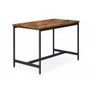 Étkezőasztal 2 paddal, ModernHome CZCY1106075T-7-16, 110 x 60 cm, téglalap alakú, magasság: 75 cm, MDF asztallap, fém váz, 2 db pad: 98 x 30 x 47 cm, fém váz
