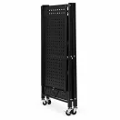 Tárolópolc, ModernHome LTR3-1, fekete, 3 szintes, 90 x 71 x 34 cm, fém váz, fém polc, 25 kg/polc teherbírás, összecsukható, kerekes