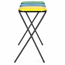 Szemeteszsáktartó állvány, MultiGarden LT3-21, háromzsákos, zsákkapacitás: maximum 120 l, fém keret, 98 x 43 x 75 cm, sárga + zöld + kék fedél
