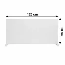 Elektromos fűtőpanel, Bauerkraft H-709, fehér, 1200 W, 120 x 60 x 2 cm, infravörös FIR technológia, WiFi (Tuya) és távirányító, beépített termosztát, falra/mennyezetre szerelhető