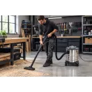 Elektromos hamuporszívó, Bauerkraft H-752, 1200 W, tartály: 20 l, dupla HEPA szűrő, langyos hamuhoz is, festett acél tartály