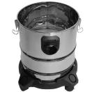 Elektromos hamuporszívó, Bauerkraft H-752, 1200 W, tartály: 20 l, dupla HEPA szűrő, langyos hamuhoz is, festett acél tartály