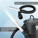 Elektromos hamuporszívó, Bauerkraft H-751, 800 W, tartály: 15 l, dupla HEPA szűrő, langyos hamuhoz is, festett acél tartály
