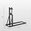 Fém fűrészbak, Bauerkraft H-734, 112 x 40 x 95,5 cm, összecsukható, leszorítóval, porszórt acél, 24-230 mm rönkátmérőhöz, maximum 100 kg terhelhetőség