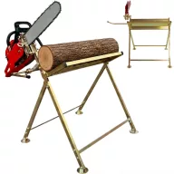   Fafűrészelő állvány, Bauerkraft H-736, 75 x 68 x 78 cm, maximum 120 kg terhelhetőség, láncfűrész-tartóval, 200 cm rönkátmérőhöz, fafűrészeléshez