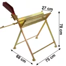 Fafűrészelő állvány, Bauerkraft H-736, 75 x 68 x 78 cm, maximum 120 kg terhelhetőség, láncfűrész-tartóval, 200 cm rönkátmérőhöz, fafűrészeléshez