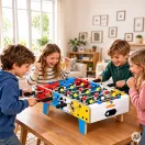 Csocsóasztal, ECOTOYS HM328956, 69 x 35 x 20 cm, 6 fém rúd játékosfigurákkal, 2 labdával, kézi gólszámlálók, kényelmes fogantyúk, 3 éves kortól