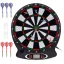 Elektronikus dartstábla, AP-100ANP, 38,5 x 43,5 x 2 cm, LCD kijelzős, 18 játékmóddal és 159 variációval, 8 játékosig, 6 db biztonságos darts nyíllal és 6 pótheggyel, 34 cm célfelület, hangeffektekkel, PP műanyag, rögzítő tartozékokkal