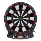 Elektronikus dartstábla, AP-100ANP, 38,5 x 43,5 x 2 cm, LCD kijelzős, 18 játékmóddal és 159 variációval, 8 játékosig, 6 db biztonságos darts nyíllal és 6 pótheggyel, 34 cm célfelület, hangeffektekkel, PP műanyag, rögzítő tartozékokkal