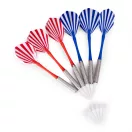 Elektronikus dartstábla, AP-100ANP, 38,5 x 43,5 x 2 cm, LCD kijelzős, 18 játékmóddal és 159 variációval, 8 játékosig, 6 db biztonságos darts nyíllal és 6 pótheggyel, 34 cm célfelület, hangeffektekkel, PP műanyag, rögzítő tartozékokkal
