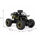 Távirányítós autó, ROCK CRAWLER HC402895, 25,5 x 17,5 x 15 cm, 1:16 méretarány, 4x4 összkerékhajtás, 4,8 V 2000 mAh akkumulátorral, USB-s töltéssel, 50 m hatótáv, 3 éves kortól