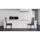 Étkezőszék, ModernHome DC855-4, 4 db, szürke, 98 x 43 x 41 cm, ökobőr kárpit, porszórt acél lábak, magas háttámla, teherbírás: 120 kg