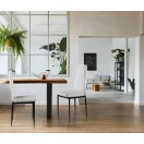 Étkezőszék, ModernHome DC855-4, 4 db, fehér, 98 x 43 x 41 cm, ökobőr kárpit, porszórt acél lábak, magas háttámla, teherbírás: 120 kg