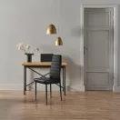 Étkezőszék, ModernHome DC855-4, 4 db, fekete, 98 x 43 x 41 cm, ökobőr kárpit, porszórt acél lábak, magas háttámla, teherbírás: 120 kg