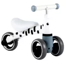 Háromkerekű futóbicikli, ECOTOYS LB1603 zebra, fehér, EVA habkerekek 14 cm, műanyag váz, ülésmagasság: 25 cm, kormányfordulás határoló, 12 hónapos kortól