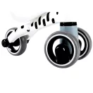 Háromkerekű futóbicikli, ECOTOYS LB1603 zebra, fehér, EVA habkerekek 14 cm, műanyag váz, ülésmagasság: 25 cm, kormányfordulás határoló, 12 hónapos kortól