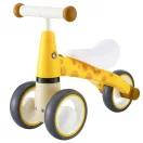 Háromkerekű futóbicikli, ECOTOYS LB1603 zsiráf, sárga, EVA habkerekek 14 cm, műanyag váz, ülésmagasság: 25 cm, kormányfordulás határoló, 12 hónapos kortól
