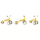 Háromkerekű futóbicikli, ECOTOYS LB1603 zsiráf, sárga, EVA habkerekek 14 cm, műanyag váz, ülésmagasság: 25 cm, kormányfordulás határoló, 12 hónapos kortól
