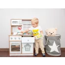 Játékkonyha, ECOTOYS 7253, fa, 60 x 30 x 92 cm, sütővel és mikrohullámú sütővel, 16 db tartozékkal, forgógombokkal