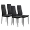 Étkezőszék, ModernHome DC860-4, 4 db, fekete, 98 x 42 x 42 cm, steppelt kárpit, porszórt acél lábak, magas háttámla, teherbírás: 120 kg