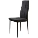 Étkezőszék, ModernHome DC860-4, 4 db, fekete, 98 x 42 x 42 cm, steppelt kárpit, porszórt acél lábak, magas háttámla, teherbírás: 120 kg