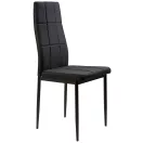 Étkezőszék, ModernHome DC860-4, 4 db, fekete, 98 x 42 x 42 cm, steppelt kárpit, porszórt acél lábak, magas háttámla, teherbírás: 120 kg