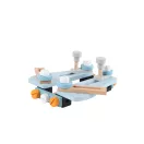 Szerszámos építőkészlet, ECOTOYS 1182N, fa, 52 tartozékkal, csavarozható elemekkel, kreatív, készségfejlesztő, 3 éves kortól