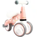 Háromkerekű futóbicikli, ECOTOYS LB1603 flamingó, rózsaszín, EVA habkerekek 14 cm, műanyag váz, ülésmagasság: 25 cm, kormányfordulás határoló, 12 hónapos kortól