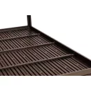 Kerti asztal, MultiGarden SAK-156, barna, 156 × 78 cm, 6 személyes, magasság: 74 cm, fahatású műanyag asztallap, porszórt acél váz, teherbírás: 150 kg