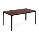 Kerti asztal, MultiGarden SAK-156, barna, 156 × 78 cm, 6 személyes, magasság: 74 cm, fahatású műanyag asztallap, porszórt acél váz, teherbírás: 150 kg
