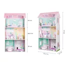 Fa babaház, ECOTOYS 4121, Jagodowa rezidencia, 52,3 x 27 x 95 cm, 3 szint, 4 szoba, 8 db bútor, 3 éves kortól