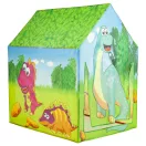 Gyereksátor, IPLAY 8163, 72 x 95 x 102 cm, dinoszaurusz minta, műanyag váz, poliészter borítás, beltéri/kültéri