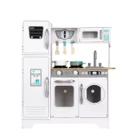   Játékkonyha, ECOTOYS TL18061, fa, 92 x 25,5 x 74,5 cm, sütővel és mikorhullámú sütővel, 5 db tartozékkal, forgógombokkal