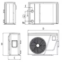 Hőszivattyú, Elite, Inverter, 9 kW, Wi-Fi vezérlés, alacsony zajszint, medence fűtés és hűtés, sós vízhez is