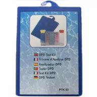   Tablettás vízelemző készlet, POOLTREND, Tablettás teszter pH és klór méréséhez, 2x10 db tabletta, átlátszó, kétcellás mérőedénnyel, utántölthető