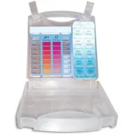   Vízelemzők, POOLTREND, Lovibond, 40 db, pH- és klórméréshez, analóg, tablettás teszter, hordtáskával, azonnali használatra kész, magánmedencékhez
