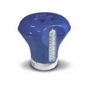   Vegyszeradagoló, BASIC, sötétkék/fehér, úszó kivitel, beépített hőmérő, állítható adagolás, Celsius/Fahrenheit skálával, műanyag, medencéhez
