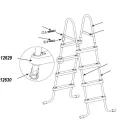 szürke biztonsági medence létra létrafoka, 97 - 132 cm magas létrához (12629)