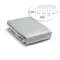   Medence belső fólia, Intex Prism Rectangular Frame, 400 x 200 x 100 cm, szürke, téglalap alakú, 3 rétegű PVC, leeresztő szeleppel, szűrő csatlakozással (13021)
