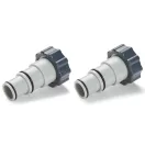 Tömlőcsatlakozó adapter, Intex, 32–38 mm, hollanderes, bilincses csatlakozás, 38 mm menetes kimenet, 2 db (25007)