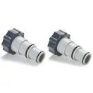 Tömlőcsatlakozó adapter, Intex, 32–38 mm, hollanderes, bilincses csatlakozás, 38 mm menetes kimenet, 2 db (25007)