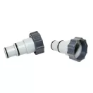 Tömlőcsatlakozó adapter, Intex, 32–38 mm, hollanderes, bilincses csatlakozás, 38 mm menetes kimenet, 2 db (25007)